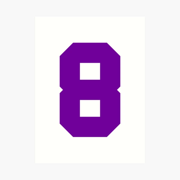 Number 8 Sports Purple | Art Print
