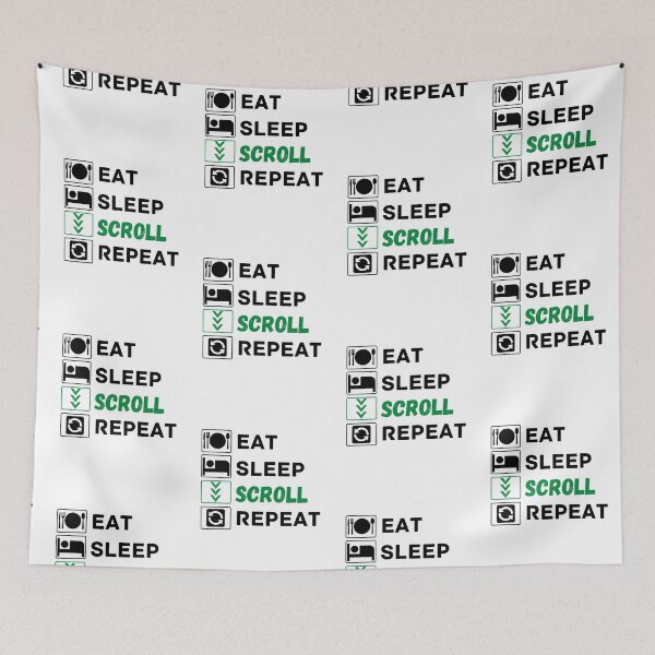 Item preview, eat sleep scroll repeat designed and sold by ronaldsonou.
