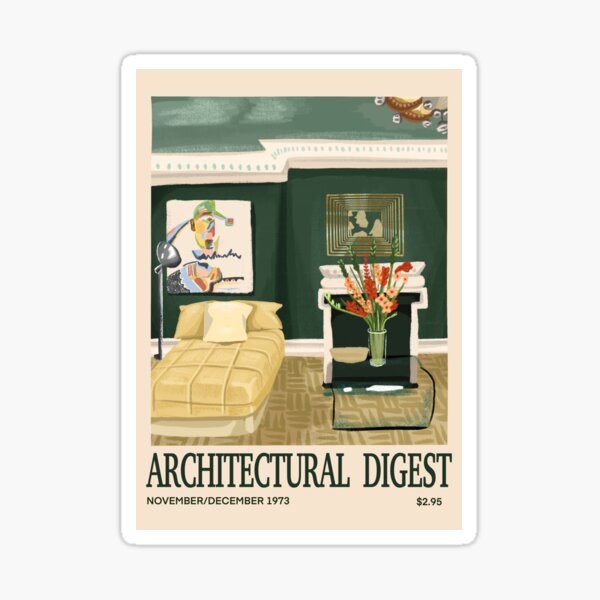 Item preview, Inspired in Architectural Digest vintage Cover 1973 designed and sold by Ainhoa Abad.