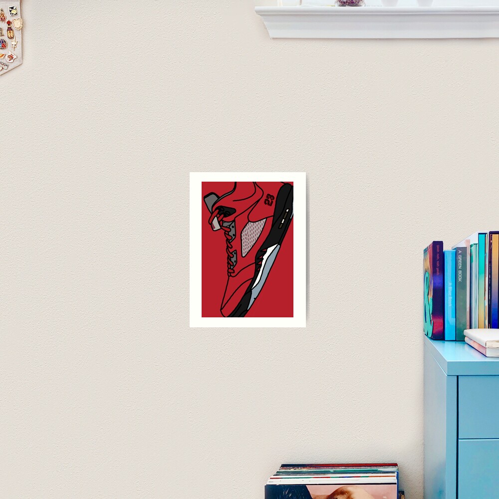 Raging Bull Jordan 5  Art Board Print for Sale by HYPEaart