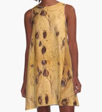 CHOCOLATE CHIP COOKIE (Textures) A-Line Dress