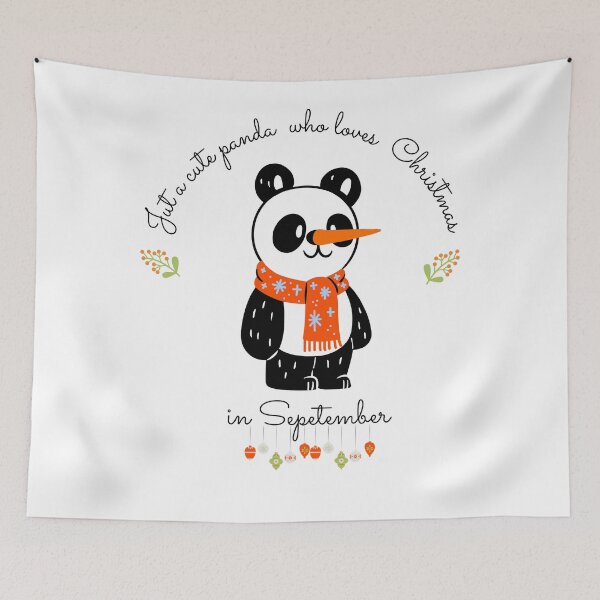 Item preview, just cute panda girl who loves Christmas in September , funny gift idea for panda lovers , funny christmas gift 2022 designed and sold by Alan-NY.