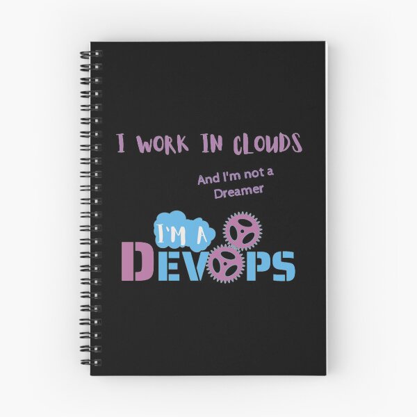 Item preview, DevOps Working in Clouds - IT Nerd Violet Black designed and sold by IrinchiDE.