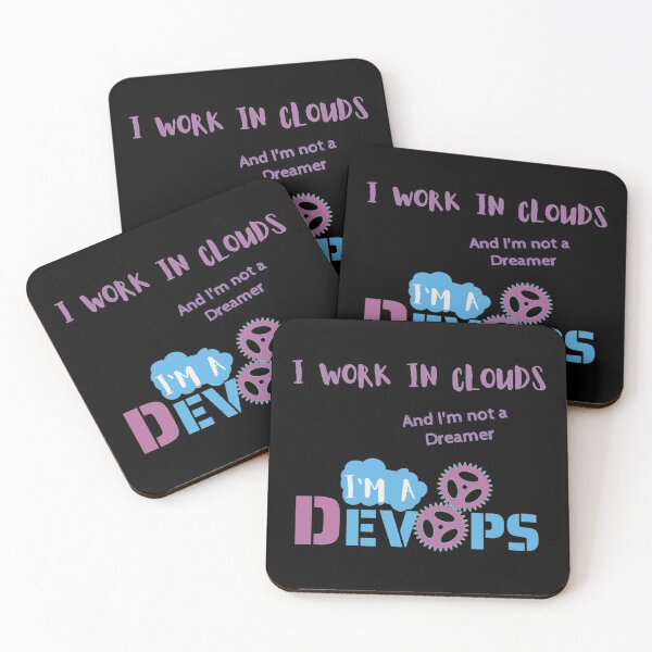 Item preview, DevOps Working in Clouds - IT Nerd Violet Black designed and sold by IrinchiDE.