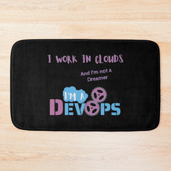 Item preview, DevOps Working in Clouds - IT Nerd Violet Black designed and sold by IrinchiDE.