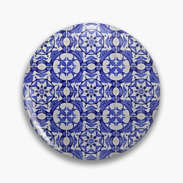 Item preview, Vintage Portuguese Decorative Blue Tile Pattern designed and sold by worldways.