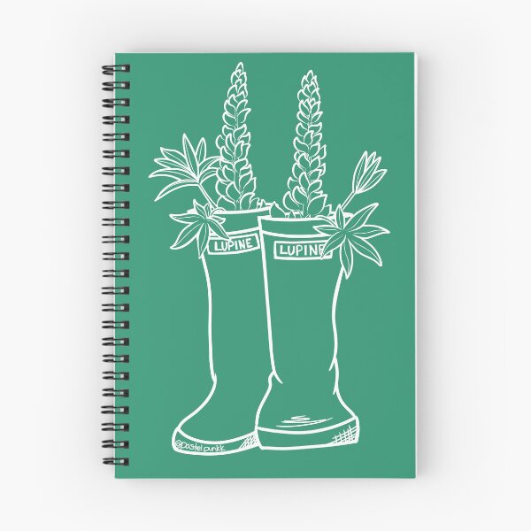 Item preview, Lupine White Lineart Rain Boot designed and sold by Krystal  Thomas.