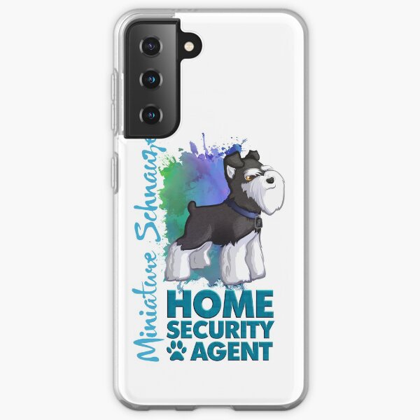 Miniature Schnauzer Puppy Dog as Home Security B&S Samsung Galaxy Soft Case