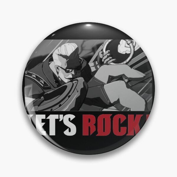 Monochrome Goldlewis Dickinson guilty gear strive let's rock from RedBubble