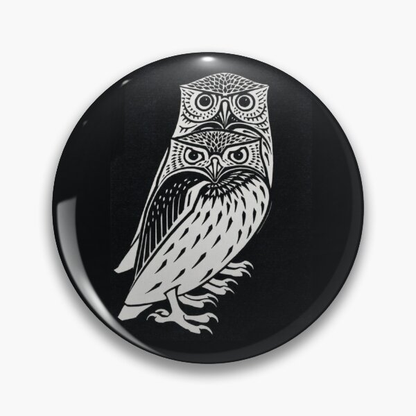 Item preview, Two Perched Owls designed and sold by animalartstylin.