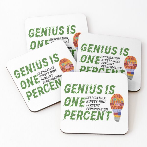 Item preview, Genius is one percent inspiration, ninety-nine percent perspiration designed and sold by atomsama.