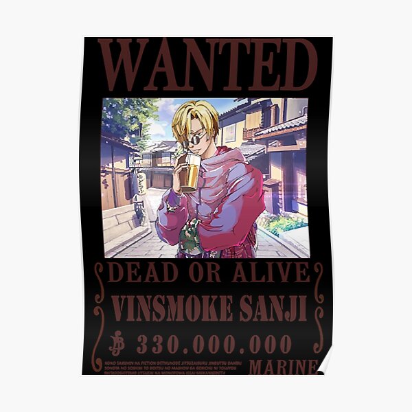 Sanji Wanted Posters Redbubble