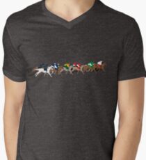 Horse race Men's V-Neck T-Shirt