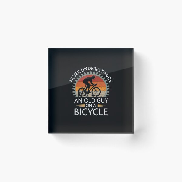 Item preview, An Old Guy On A Bicycle Cycling Vintage Never Underestimate designed and sold by Jindohu58299.