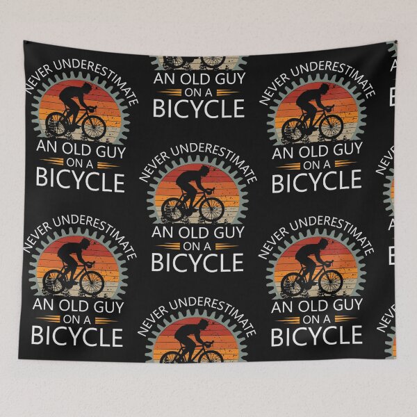 Item preview, An Old Guy On A Bicycle Cycling Vintage Never Underestimate designed and sold by Jindohu58299.