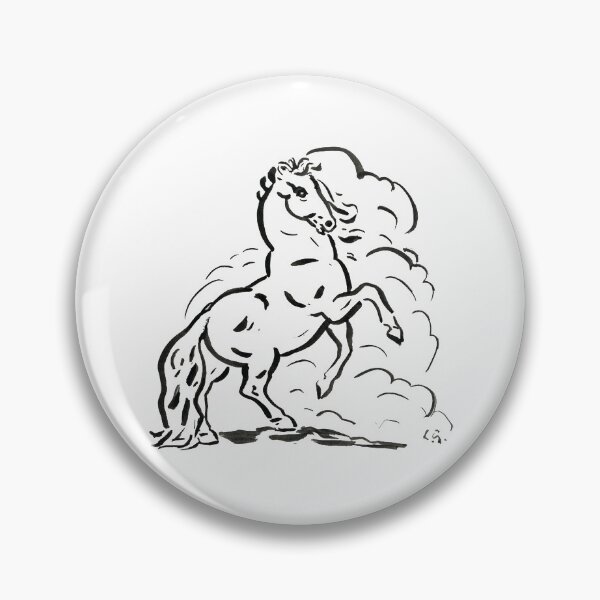 Item preview, Majestic Horse Cartoon Line Art designed and sold by animalartstylin.