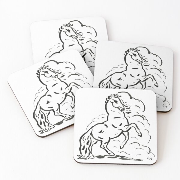 Item preview, Majestic Horse Cartoon Line Art designed and sold by animalartstylin.