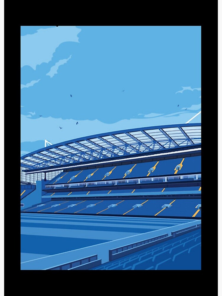 Chelsea, Stamford Bridge, retro art design print poster