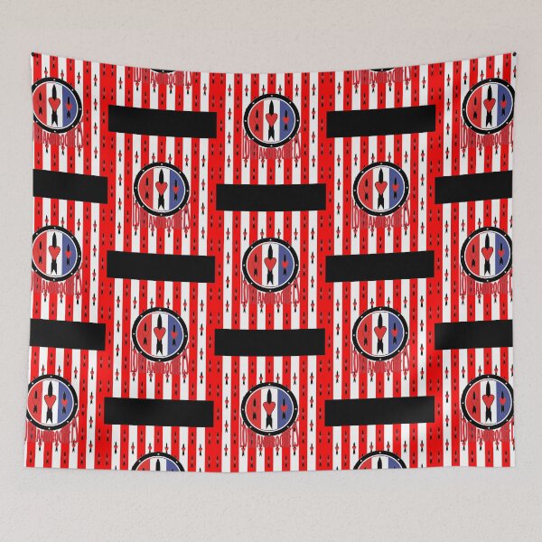 Item preview, Love And Rockets - Red And White Stripe Background.  designed and sold by raineban.