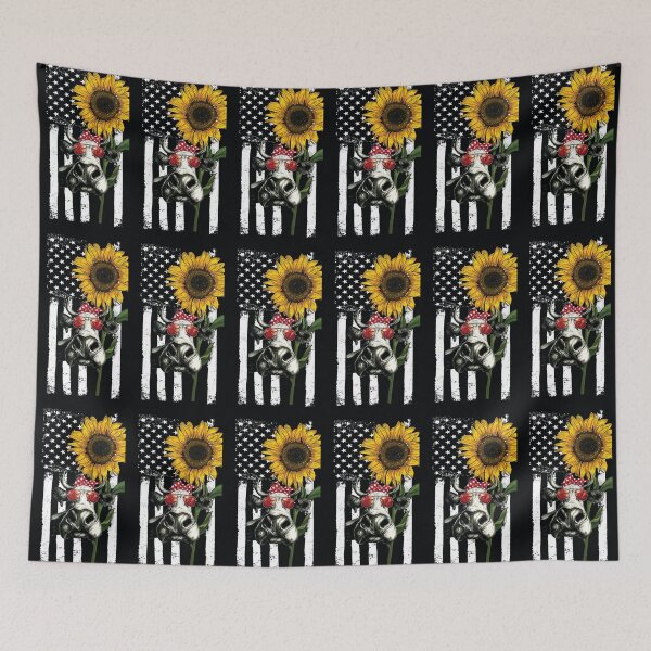 Item preview, Vaca y girasol, animales divertidos de granja designed and sold by DillonSessom.