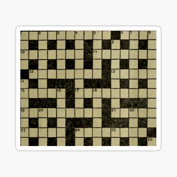"Crossword Puzzle" Sticker for Sale by elevens Redbubble