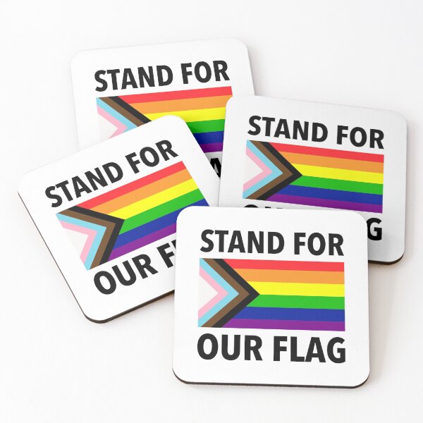 Item preview, Stand For Our Flag - LGBTQIA Pride designed and sold by Picket Club.