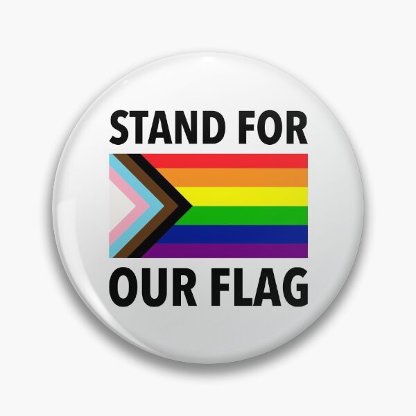 Item preview, Stand For Our Flag - LGBTQIA Pride designed and sold by Picket Club.