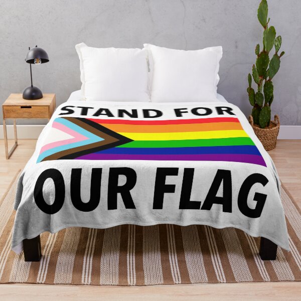 Item preview, Stand For Our Flag - LGBTQIA Pride designed and sold by Picket Club.
