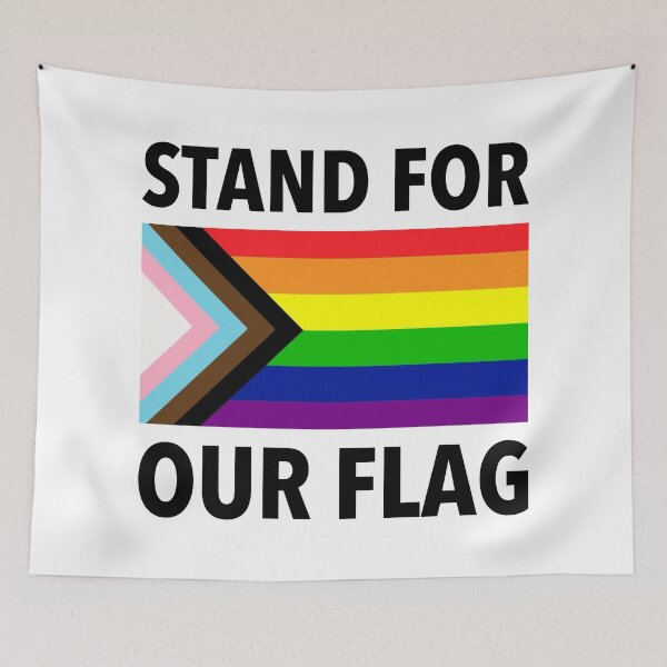 Item preview, Stand For Our Flag - LGBTQIA Pride designed and sold by Picket Club.