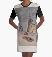 African Scenery and Animals Samuel and William Daniell 1804 0079 Bosjesmans Frying Locusts_jpg Graphic T-Shirt Dress