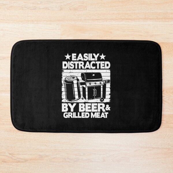 Item preview, Easily Distracted By Beer & Grilled Meat Funny BBQ  designed and sold by nevangelist.