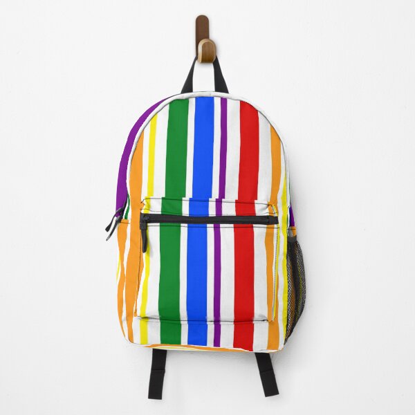 Item preview, Rainbow Stripes Pattern, Green, Yellow, Orange, Purple, Red, Blue, Green Stripes Pattern designed and sold by silviaol.