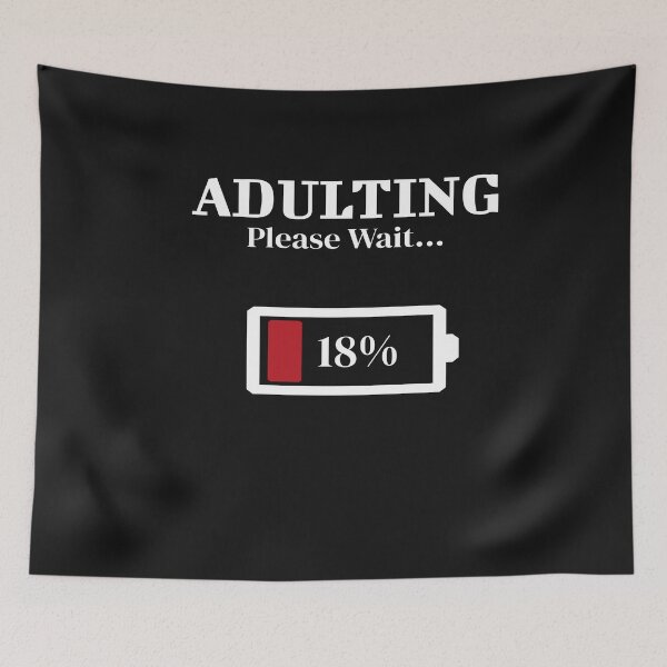 Item preview, Adulting Please Wait Funny Graduation Gift designed and sold by SharpThreadZ.