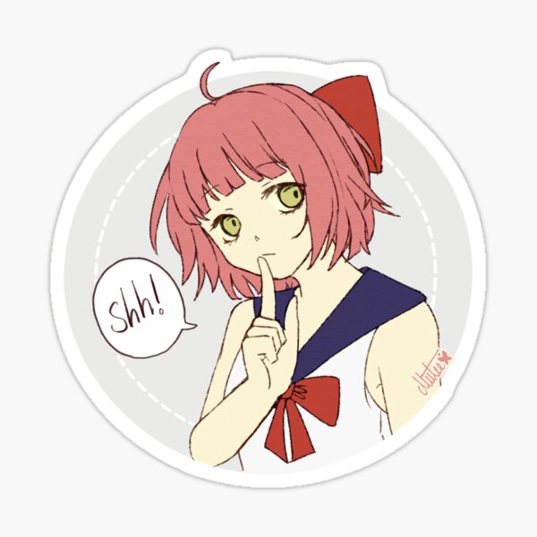 Sailor Fuku Girl Shh (flatcolor) Sticker