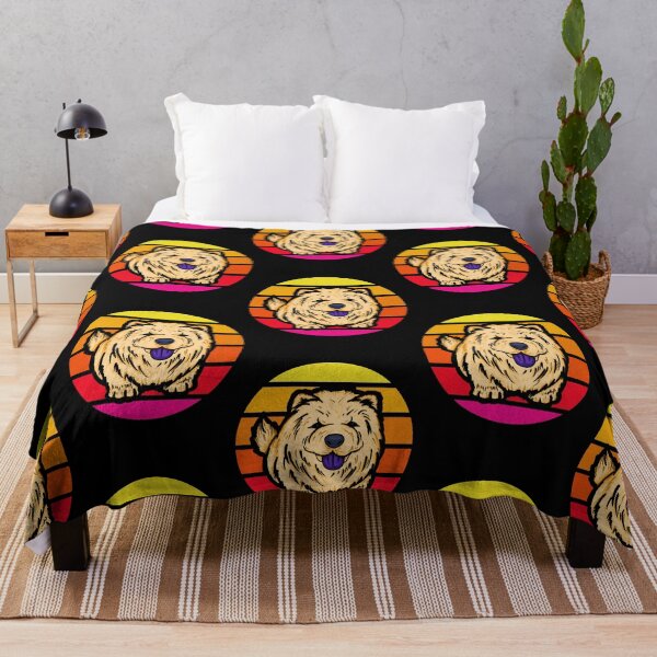 Item preview, Chubby chow chow dog with retro sunset  designed and sold by labrumitt.