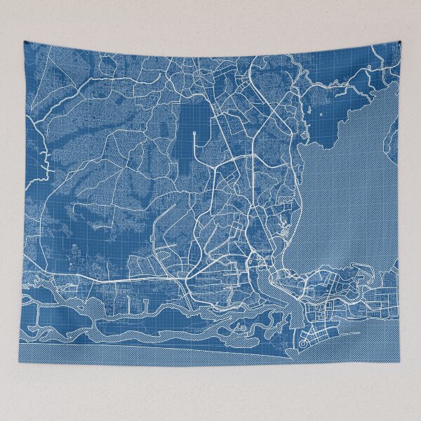 Item preview, Lagos City Map of Nigeria - Blueprint designed and sold by deMAP.