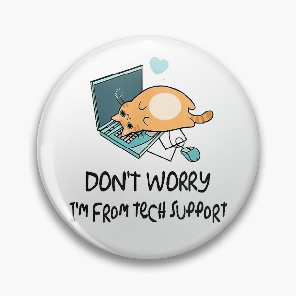 Item preview, Funny Saying Im From Tech Support Cute Cat With Computer T-Shirt designed and sold by tinhpham.
