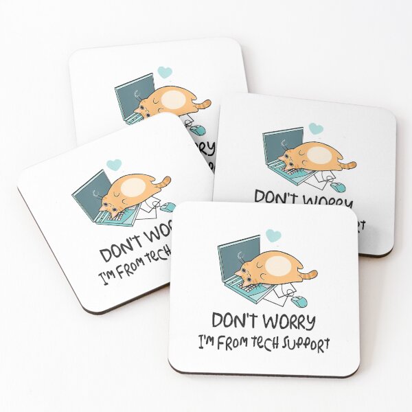 Item preview, Funny Saying Im From Tech Support Cute Cat With Computer T-Shirt designed and sold by tinhpham.
