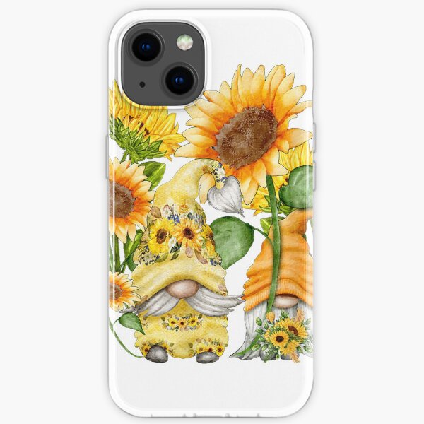 Unique Sunflower Gnome Hippies Spring iPhone Soft Case