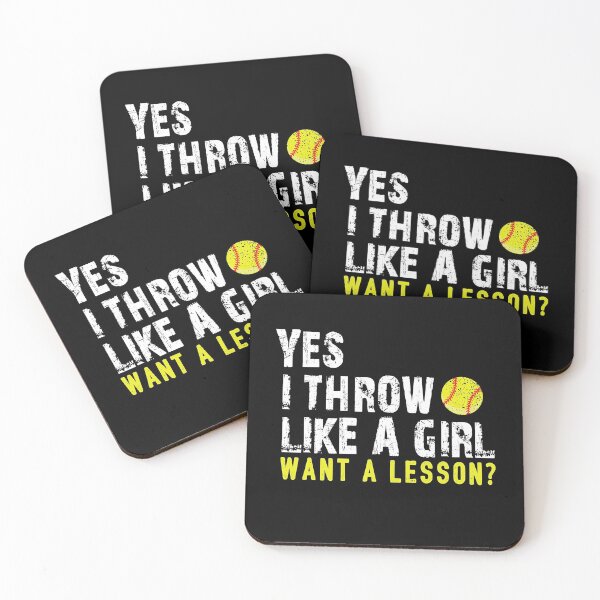 Item preview, Yes I Throw Like A Girl Want A Lesson - Softball For Girls designed and sold by ClareMadelane.