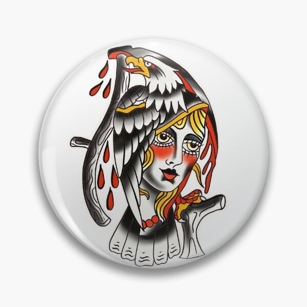 Item preview, pinup eagle reaper designed and sold by LaLunaTattoo.