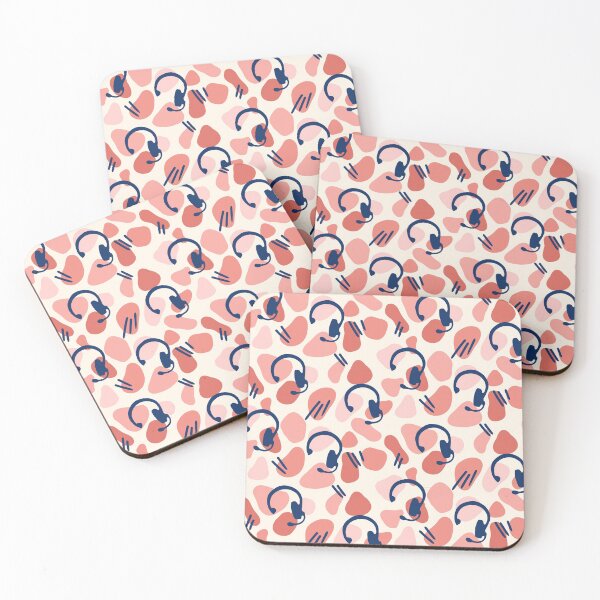Item preview, Pink Stage Manager Cue Headset Abstract Vintage Backstage Pattern  designed and sold by citreon.