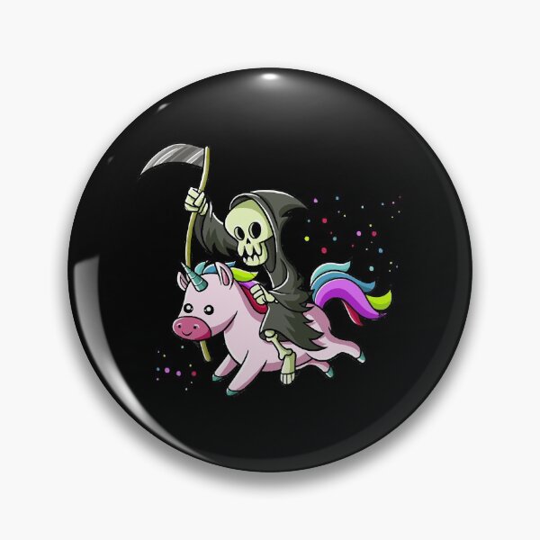 Item preview, Cute Death riding a Kawaii Unicorn  designed and sold by ShiersJameon.