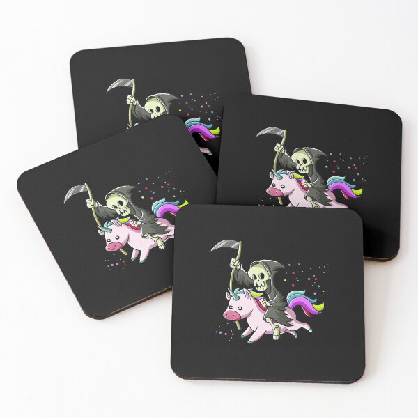 Item preview, Cute Death riding a Kawaii Unicorn  designed and sold by ShiersJameon.