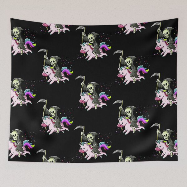 Item preview, Cute Death riding a Kawaii Unicorn  designed and sold by ShiersJameon.