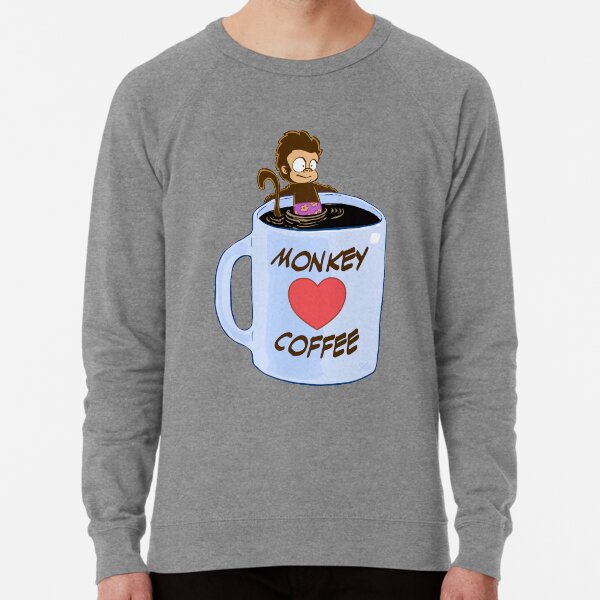 Monkey Heart Coffee Lightweight Sweatshirt