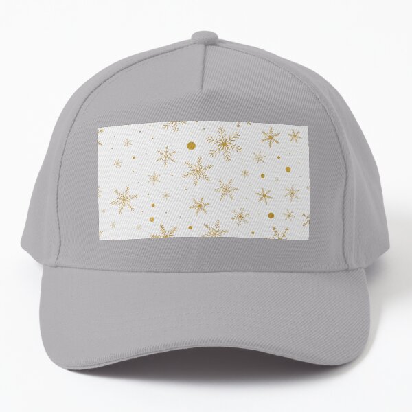 Twinkle Snowflake 3 -Gold & White- Baseball Cap