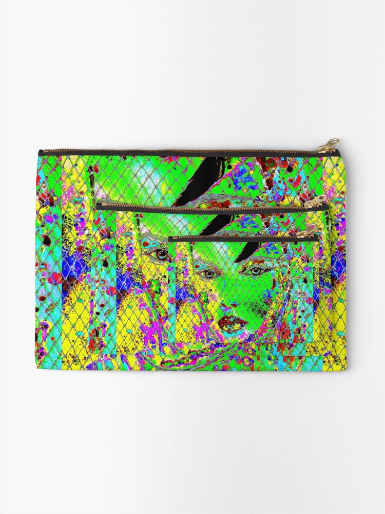 Alternative Ansicht von geheimnisvolle Schönheit I - mysterious beauty I - psychodelic-mw art Täschchen