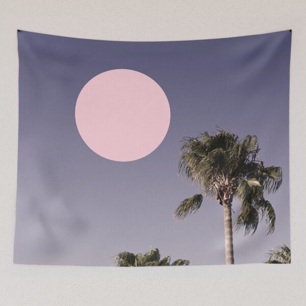 Item preview, 01_Palm trees pink sun designed and sold by ESCAPZ.