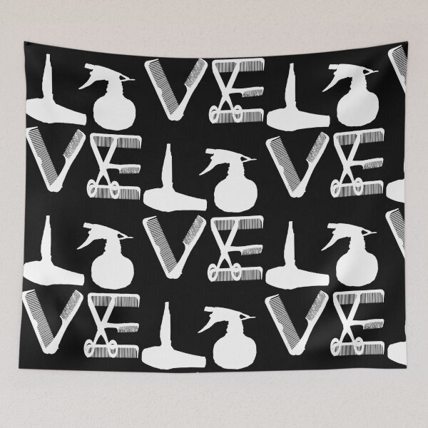 Item preview, Hairdresser Love Hairdryer Scissors Barber Hair Brush Tshirt designed and sold by Jindohu58299.